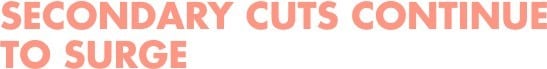 Secondary cuts continue to surge Secondary cuts continue to surge